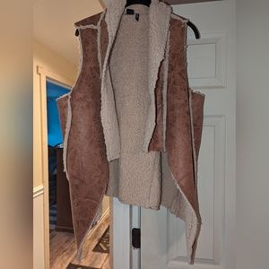 Cruel Girl Sherpa Lined Lapel Vest